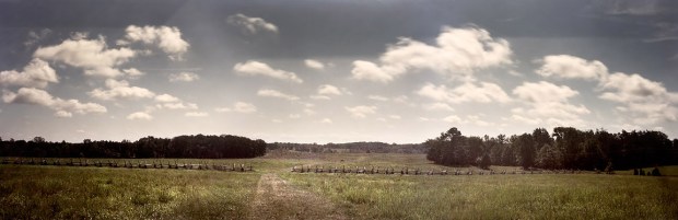 Union Troops attached across Matthews Hill as it sloped down toward toward Confederate positions during the Second Battle of Manassas.