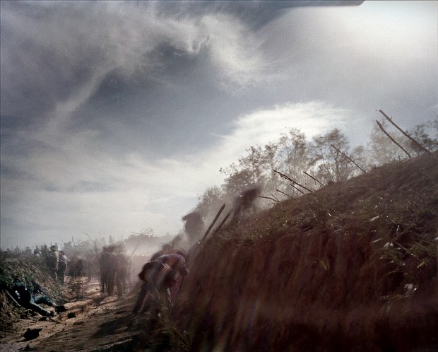 Union re-enactors storm the 2nd Texas Lunette during a reenactment of the Battle of Vicksburg in Raymond, MS. 2012