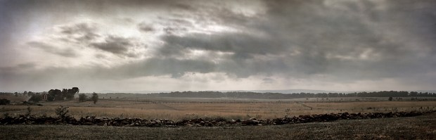 The view from Cemetery Ridge towards Pickett's Charge at Gettysburg, Pa. 2013