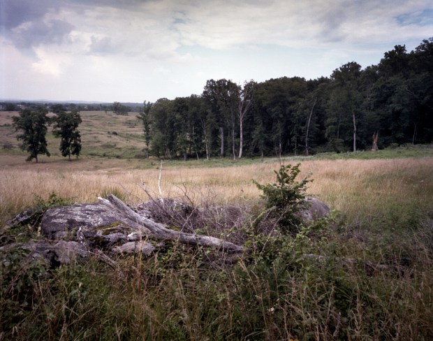 East Cemetery Hill and Culp's Hill at right at Gettysburg, Pa. 2013