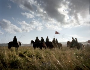 Union calvary arrive and meet the Confederate army at Gettysburg, Pa 2013