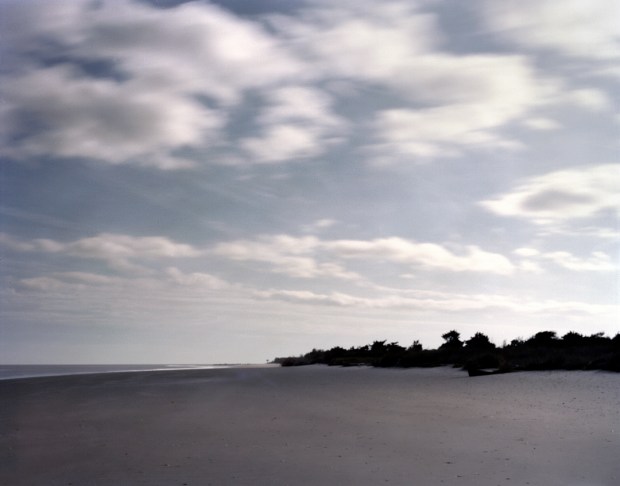 Wind swept beach near the site of the long-lost Fort Wagner on Morris Island, South Carolina 2013