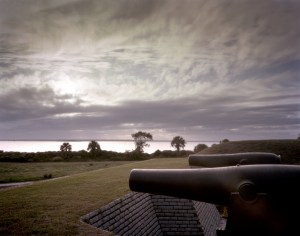 Guns protecting Charleston Harbor at Fort Moultrie on Sullivan Island, SC 2013