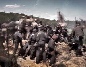 The battle devolves into a hand-to-hand struggle for the Confederate earthworks in Spotsylvania