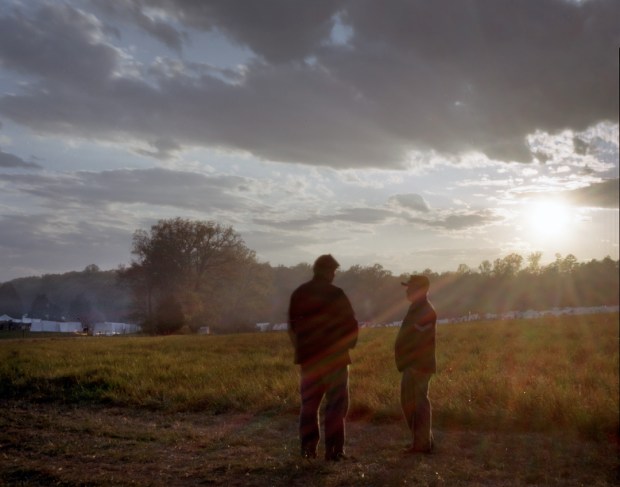 Sun set over the Union encampment in Spotsylvania County Virginia 2014