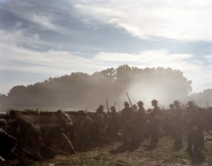 Confederate reenactors defend earthworks in Henrico, Va 2014