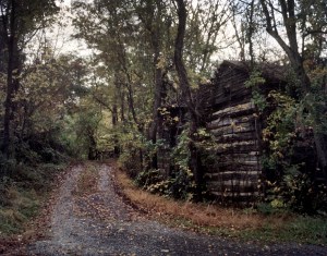 An abandoned home disintegrates over time along the Opequon Creek near Fisher's Hill, Va