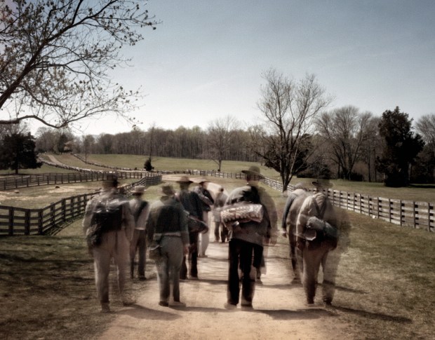 Confederate reenactors begin the "long road home" from Appomattox, Virginia 2015