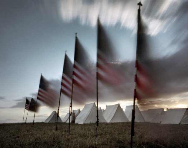 The Stars and Stripes on the Battlefield at Cedar Creek in Virginia's Shenandoah Valley