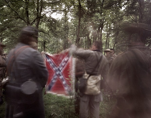 Reenactors of the 14th Tennessee Regiment at Gettysburg in 2013